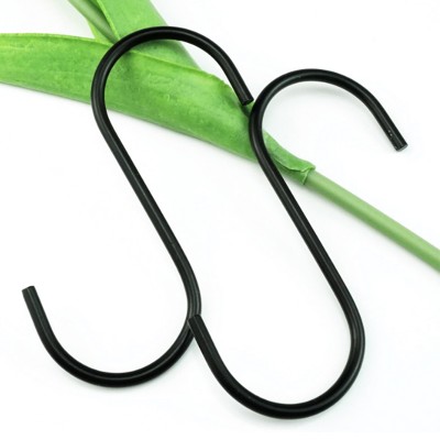 high quality stainless steel black Heavy-Duty S Shaped Hooks Hangers for Kitchen, Bathroom, Bedroom and Office