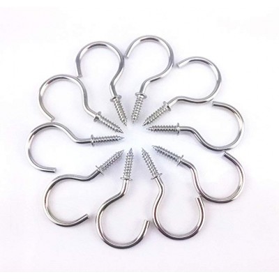 silver Color chrome  plated  Metal cup Hooks with Self-Tapping thread size from 1/2" to 2"