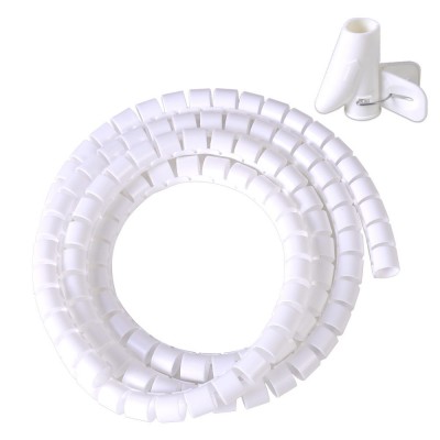 Popular item on Amazon spiral cable wrap white color various sizes Flexible